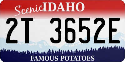 ID license plate 2T3652E