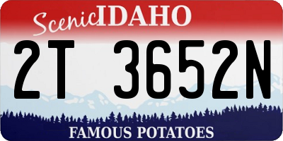 ID license plate 2T3652N
