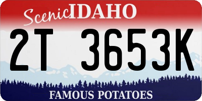 ID license plate 2T3653K
