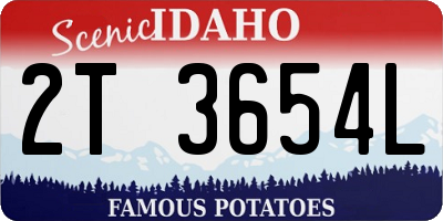 ID license plate 2T3654L
