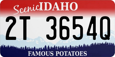 ID license plate 2T3654Q