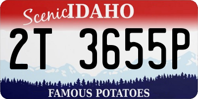 ID license plate 2T3655P