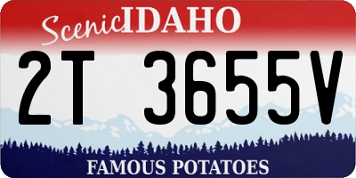 ID license plate 2T3655V