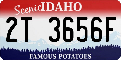 ID license plate 2T3656F