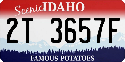 ID license plate 2T3657F