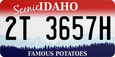 ID license plate 2T3657H