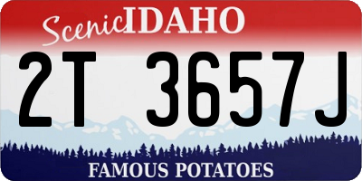 ID license plate 2T3657J
