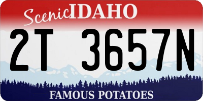 ID license plate 2T3657N