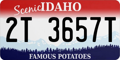 ID license plate 2T3657T