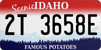ID license plate 2T3658E