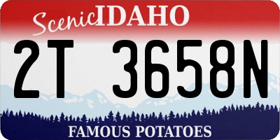 ID license plate 2T3658N