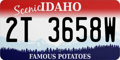 ID license plate 2T3658W
