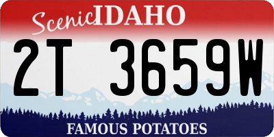 ID license plate 2T3659W