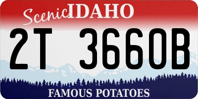 ID license plate 2T3660B