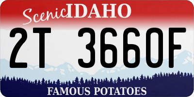 ID license plate 2T3660F