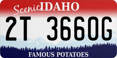 ID license plate 2T3660G