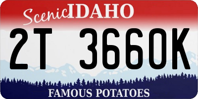 ID license plate 2T3660K