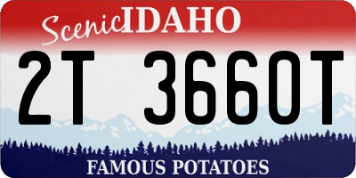 ID license plate 2T3660T