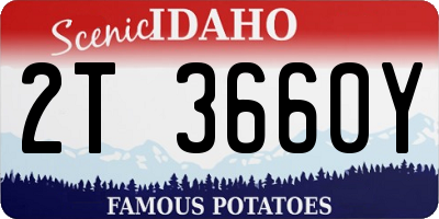 ID license plate 2T3660Y