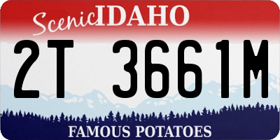 ID license plate 2T3661M