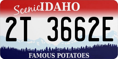 ID license plate 2T3662E