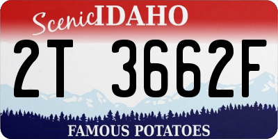 ID license plate 2T3662F
