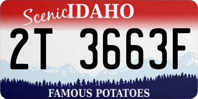 ID license plate 2T3663F