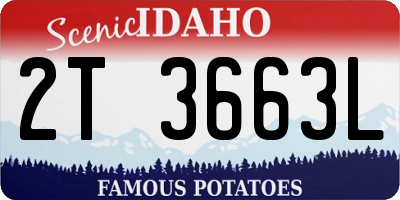 ID license plate 2T3663L
