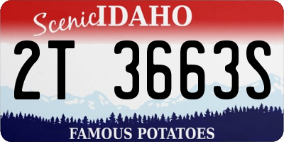 ID license plate 2T3663S