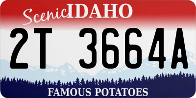 ID license plate 2T3664A