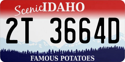 ID license plate 2T3664D