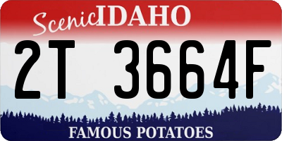 ID license plate 2T3664F