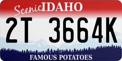 ID license plate 2T3664K