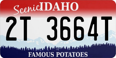 ID license plate 2T3664T