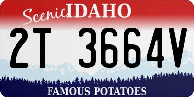 ID license plate 2T3664V