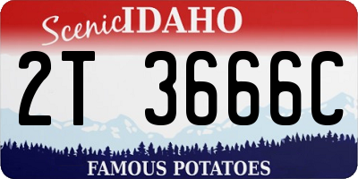 ID license plate 2T3666C