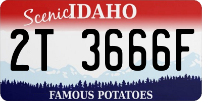 ID license plate 2T3666F
