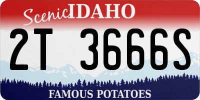 ID license plate 2T3666S