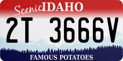 ID license plate 2T3666V