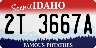 ID license plate 2T3667A