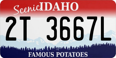 ID license plate 2T3667L