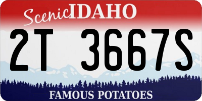 ID license plate 2T3667S