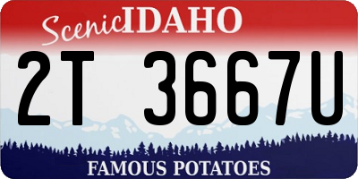 ID license plate 2T3667U