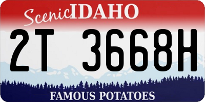 ID license plate 2T3668H