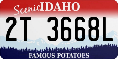 ID license plate 2T3668L