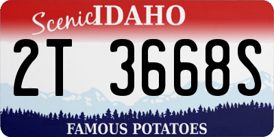 ID license plate 2T3668S
