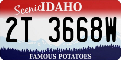 ID license plate 2T3668W
