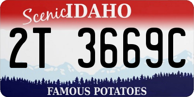 ID license plate 2T3669C