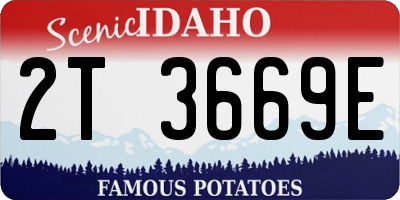 ID license plate 2T3669E
