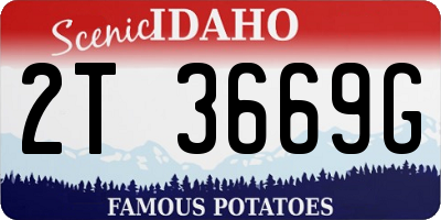 ID license plate 2T3669G
